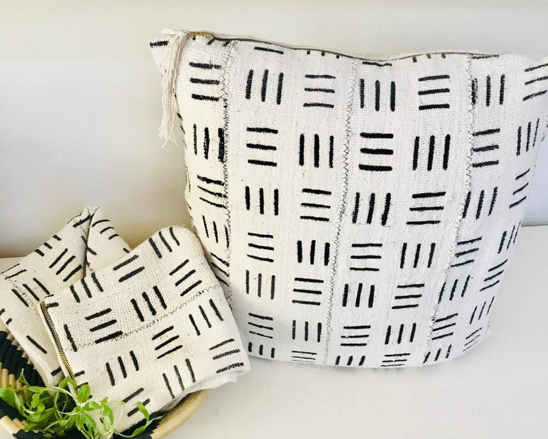 White Mud Cushion Cover