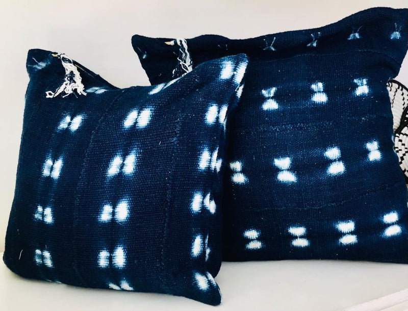 Indigo/Bogolan cushion cover