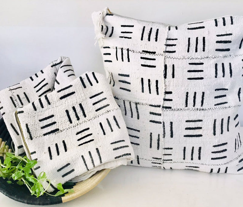 White Mud Cushion Cover