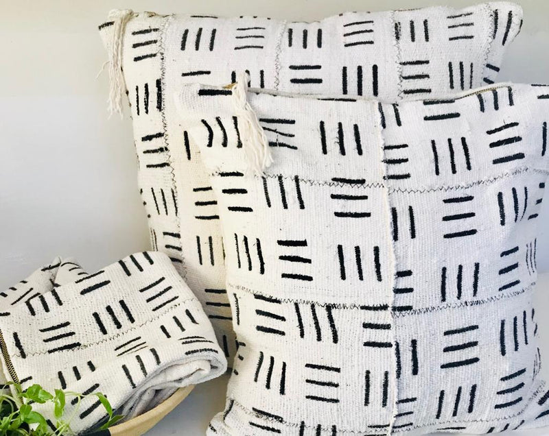 White Mud Cushion Cover