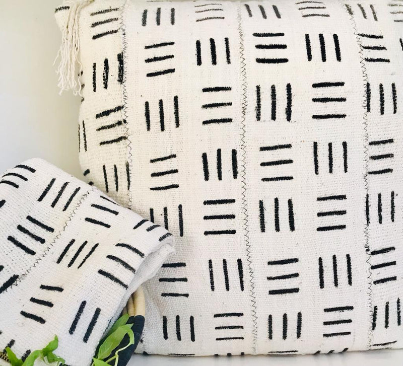 White Mud Cushion Cover