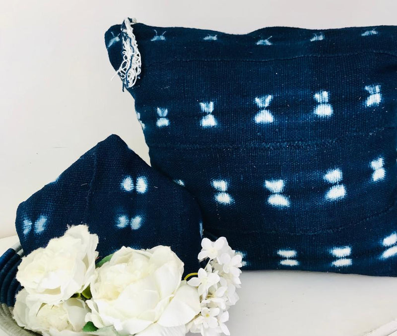 Indigo/Bogolan cushion cover